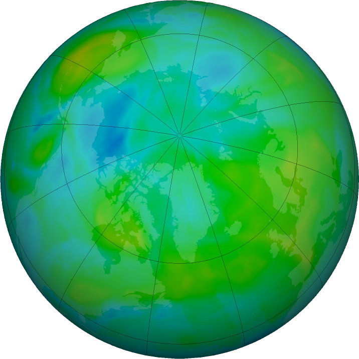 Arctic ozone map for 04 August 2021